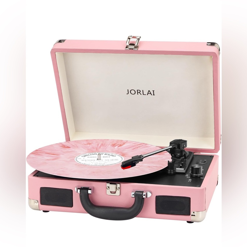Pink record player vinyl